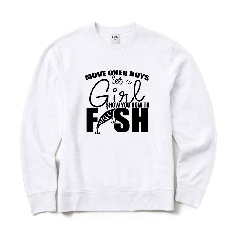 Let Girl Show You How to Fish Crewneck Sweatshirt