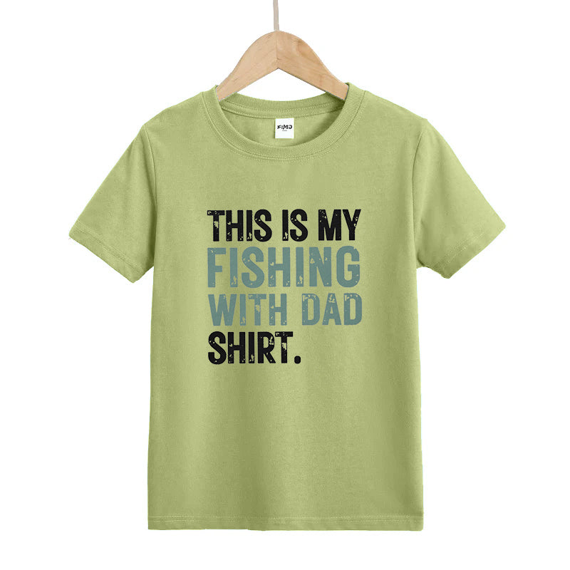 This Is My Fishing with dad Shirt Kids T-Shirt