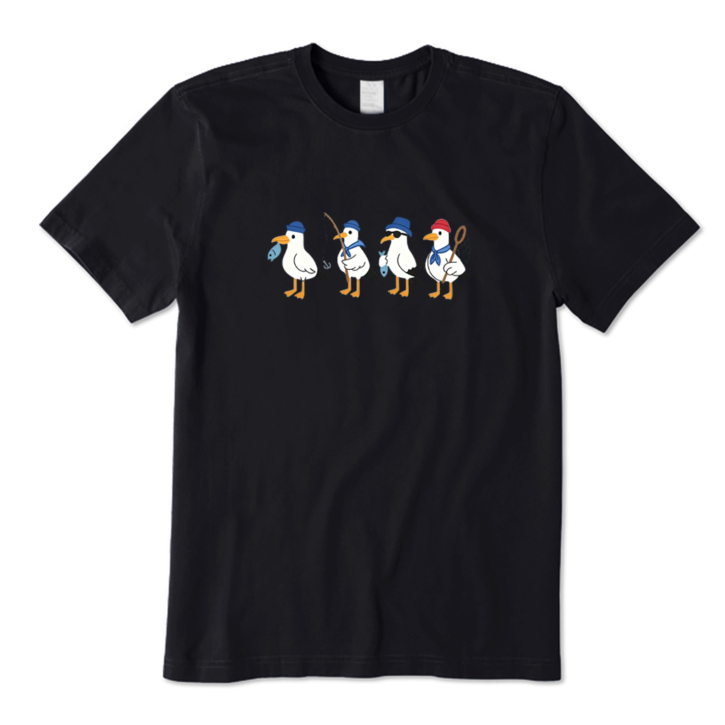 Funny Seagull Fishing T-shirt