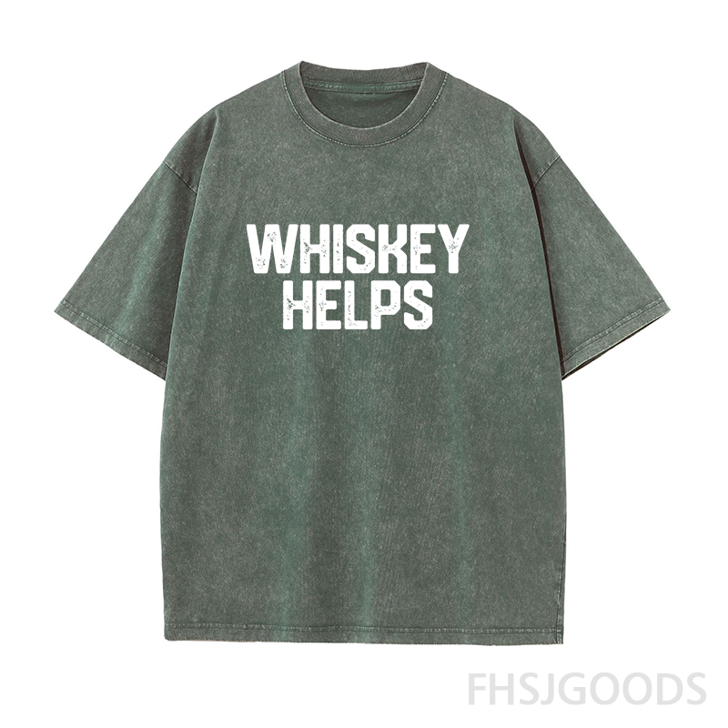 Whiskey Helps Unisex Distressed T-Shirt