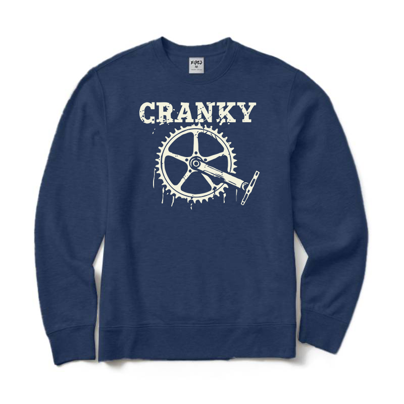 Cranky Cycling Bike Crewneck Sweatshirt