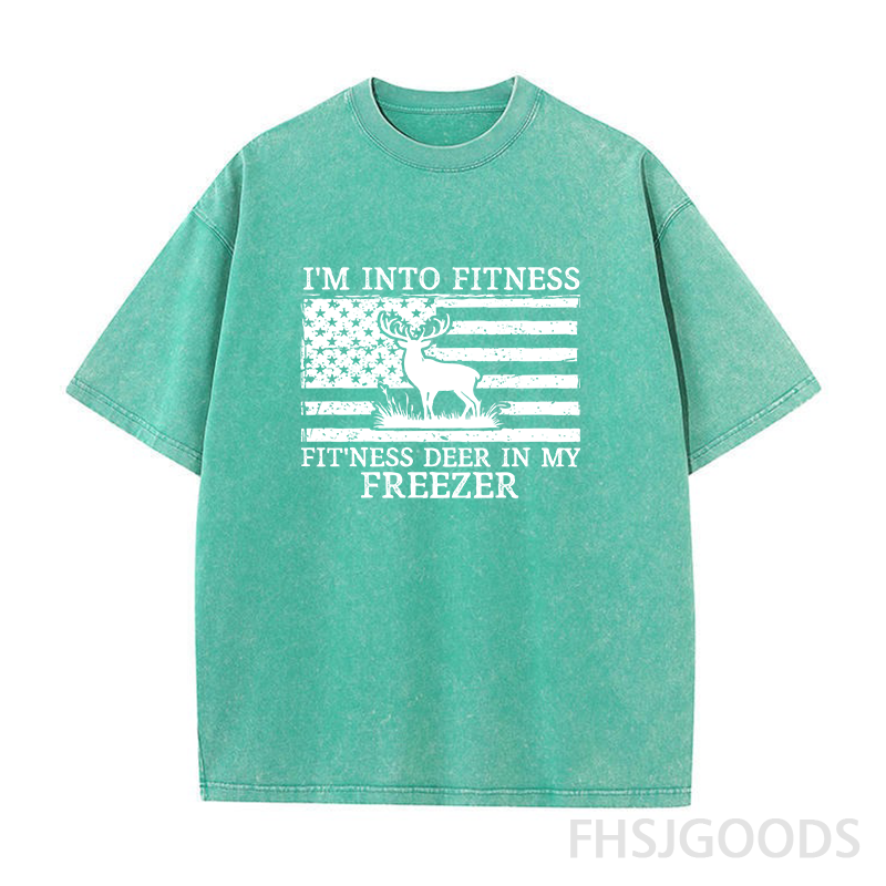 I'm Into Fitness Fitness Deer in My Freezer Unisex Distressed T-Shirt