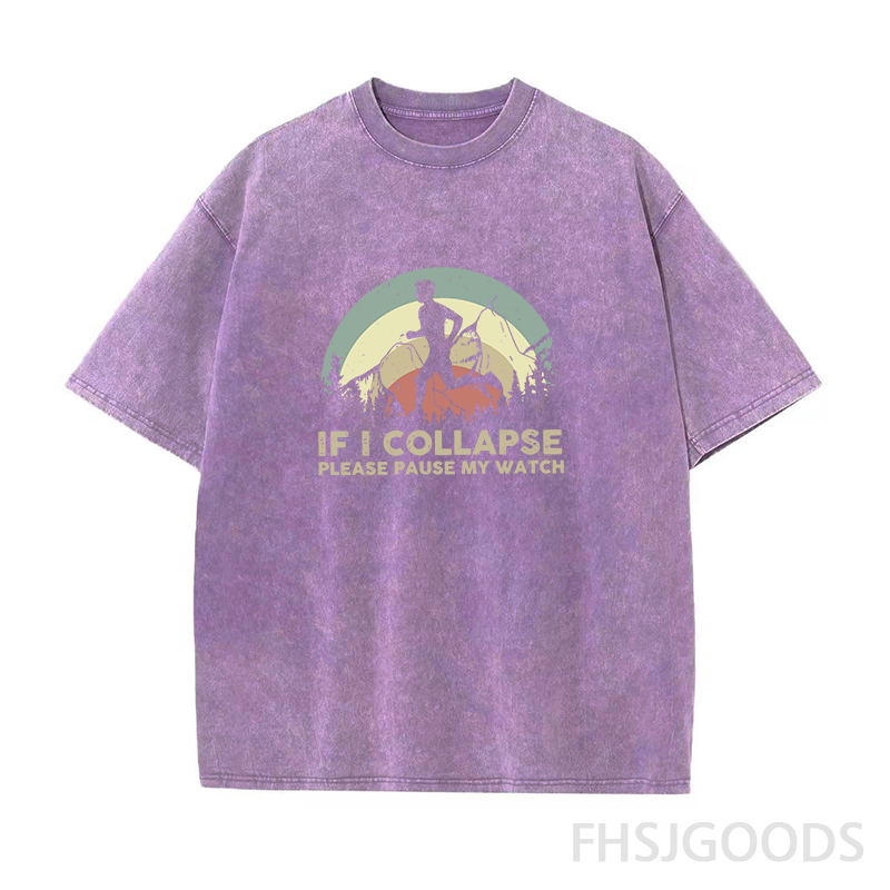 If I Collapse Please Pause My Watch Unisex Distressed T-Shirt