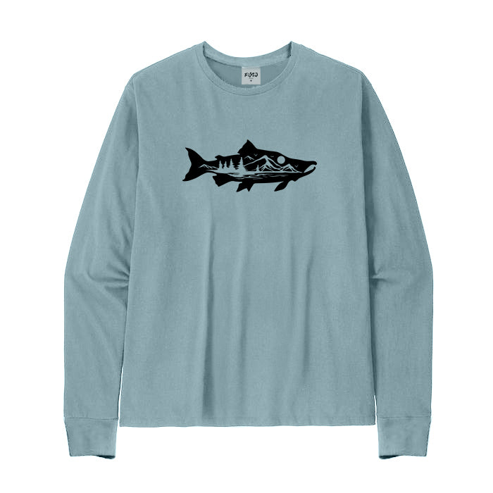 Salmon Fishing Long Sleeve T-Shirt