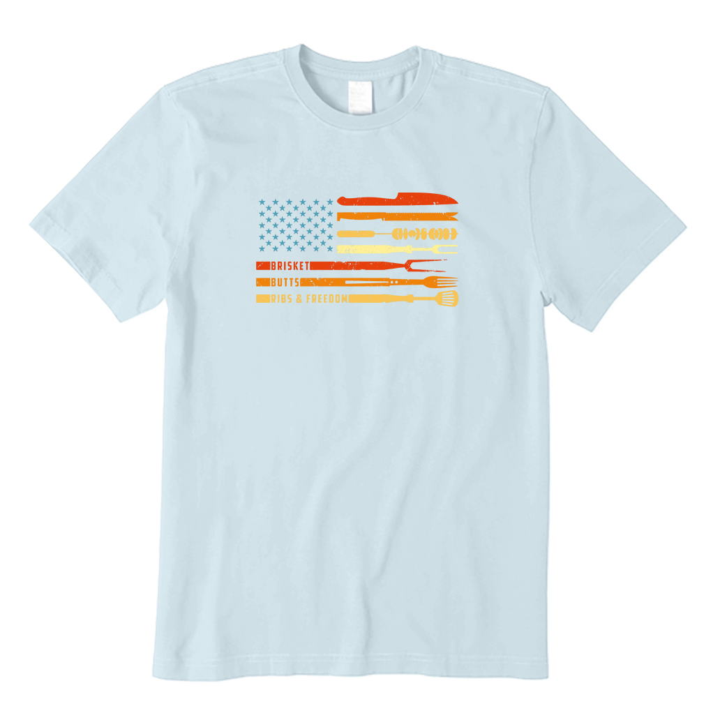 American BBQ Flag T-shirt