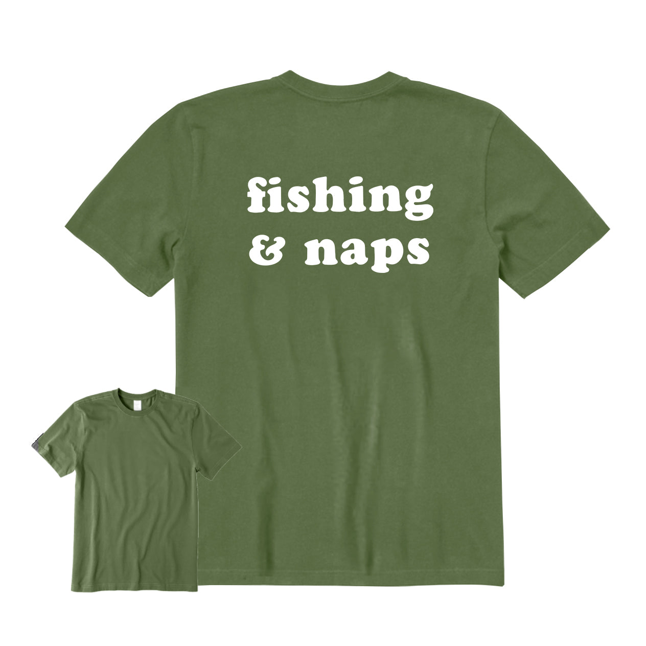 Fishing and Naps Back Graphic T-Shirt