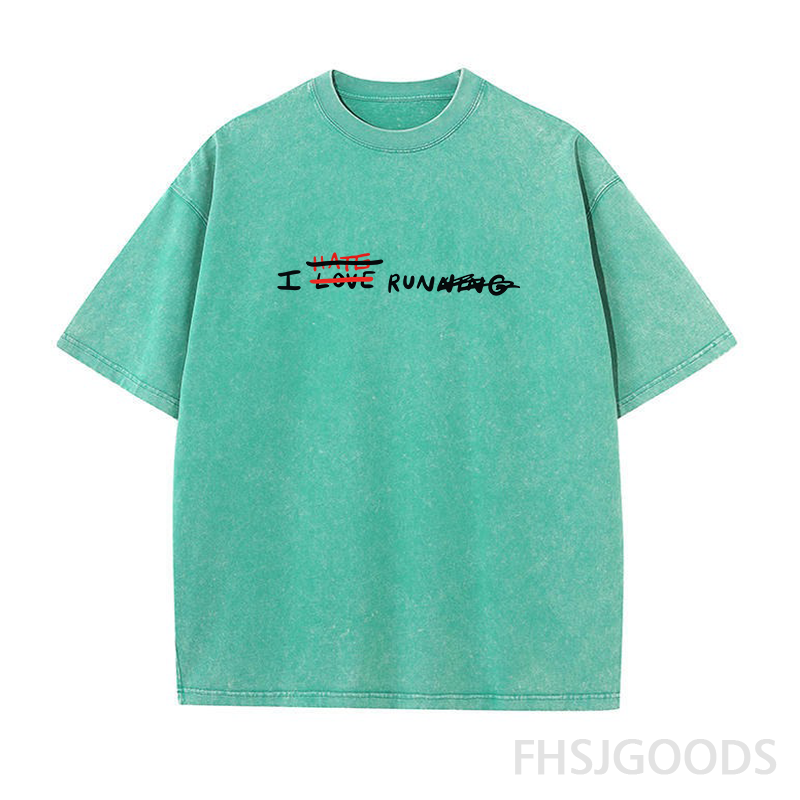 I Love Running Unisex Distressed T-Shirt