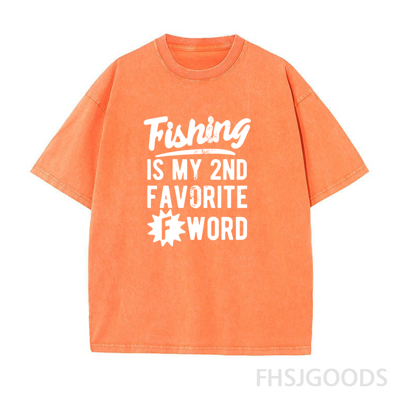 Fishing Is My 2nd Favorite F Word Unisex Distressed T-Shirt