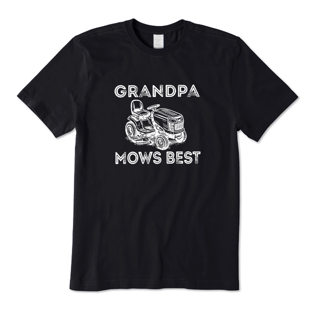 Retro Lawn Mower Grandpa Mows Best T-shirt