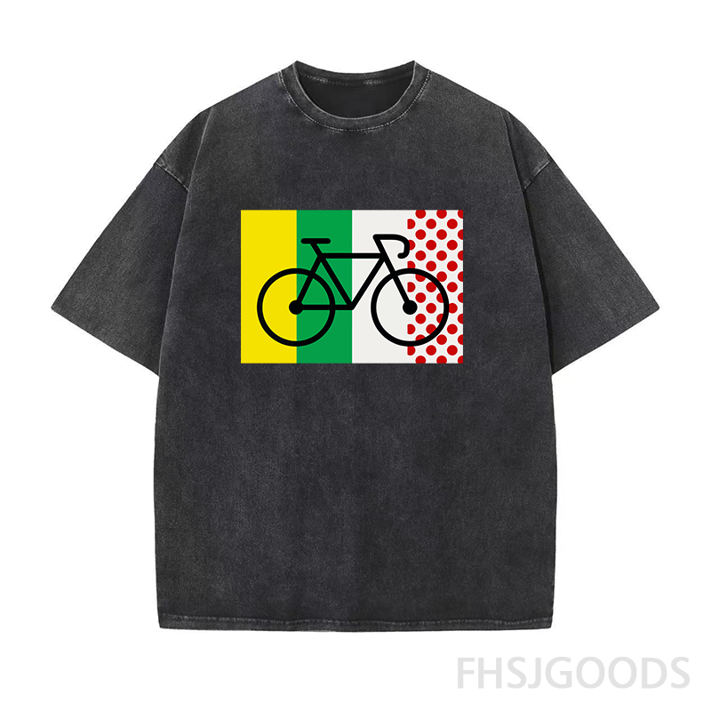 Tour De France Cycling Unisex Distressed T-Shirt