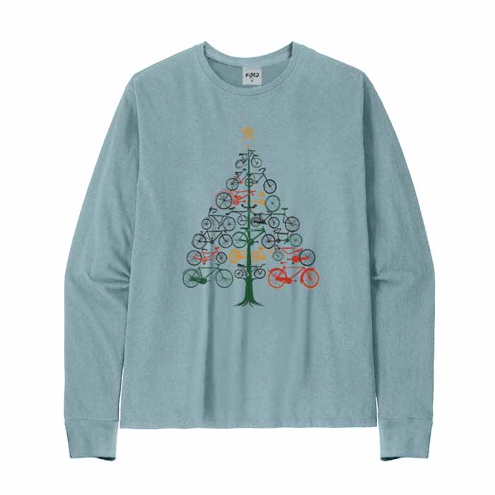 Bicycle Christmas Tree Long Sleeve T-Shirt
