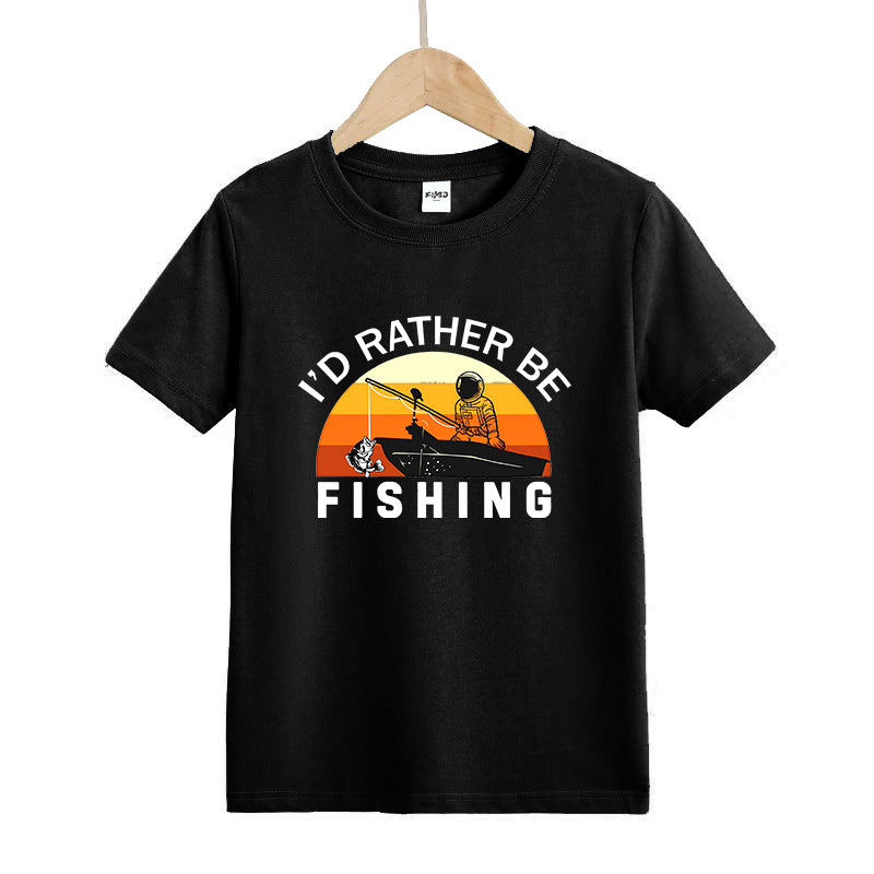 I'd Rather Be Fishing Kid's T-Shirts