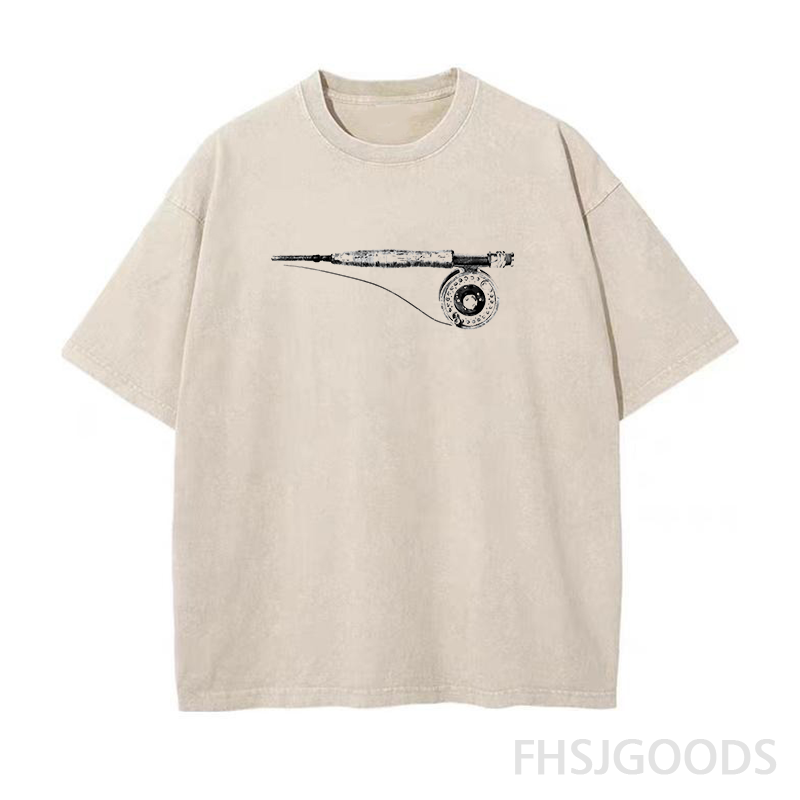 Fly Fishing Unisex Distressed T-Shirt