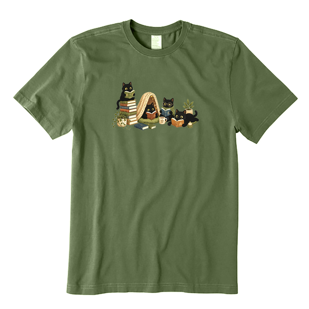 Reading Black Cats T-shirt