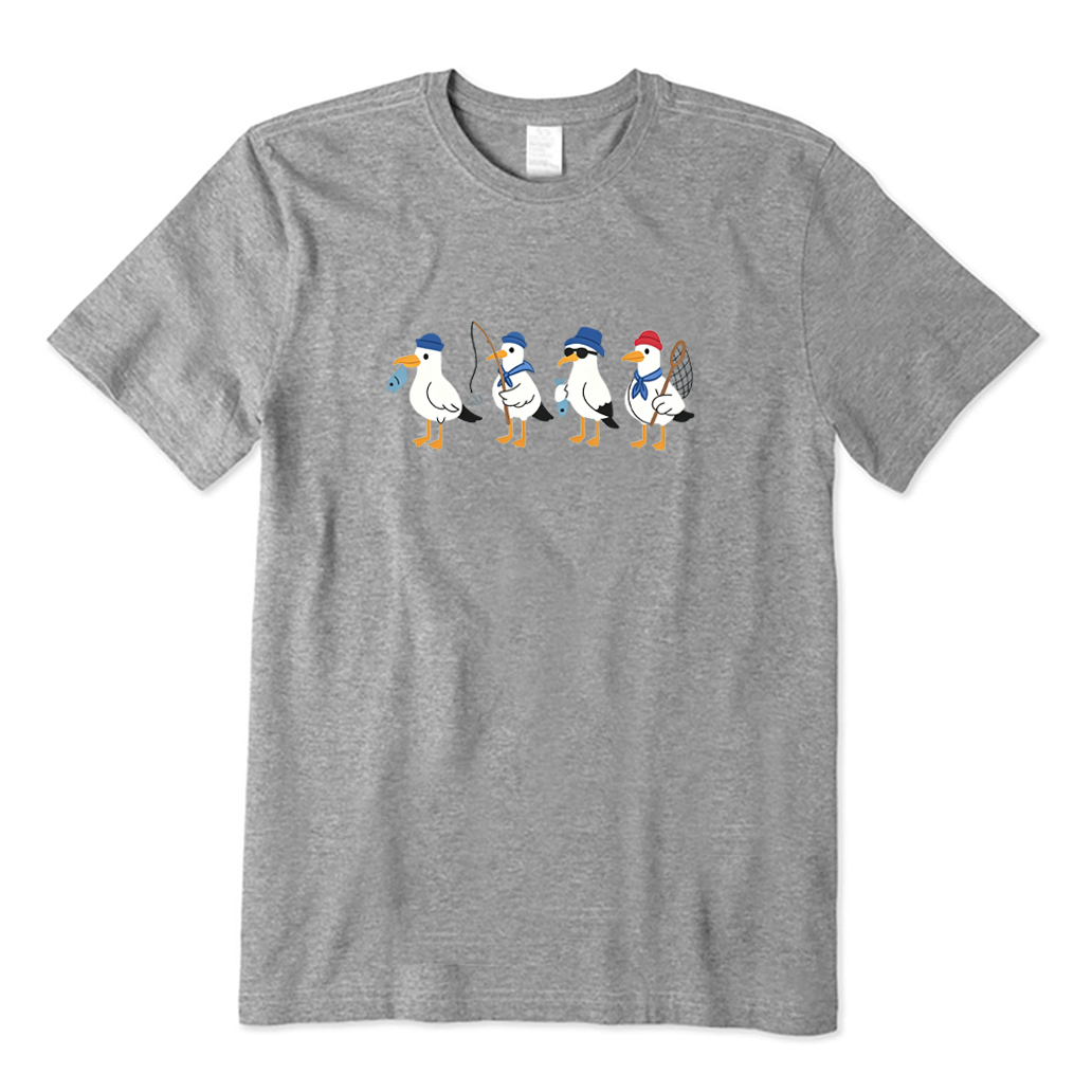 Funny Seagull Fishing T-shirt