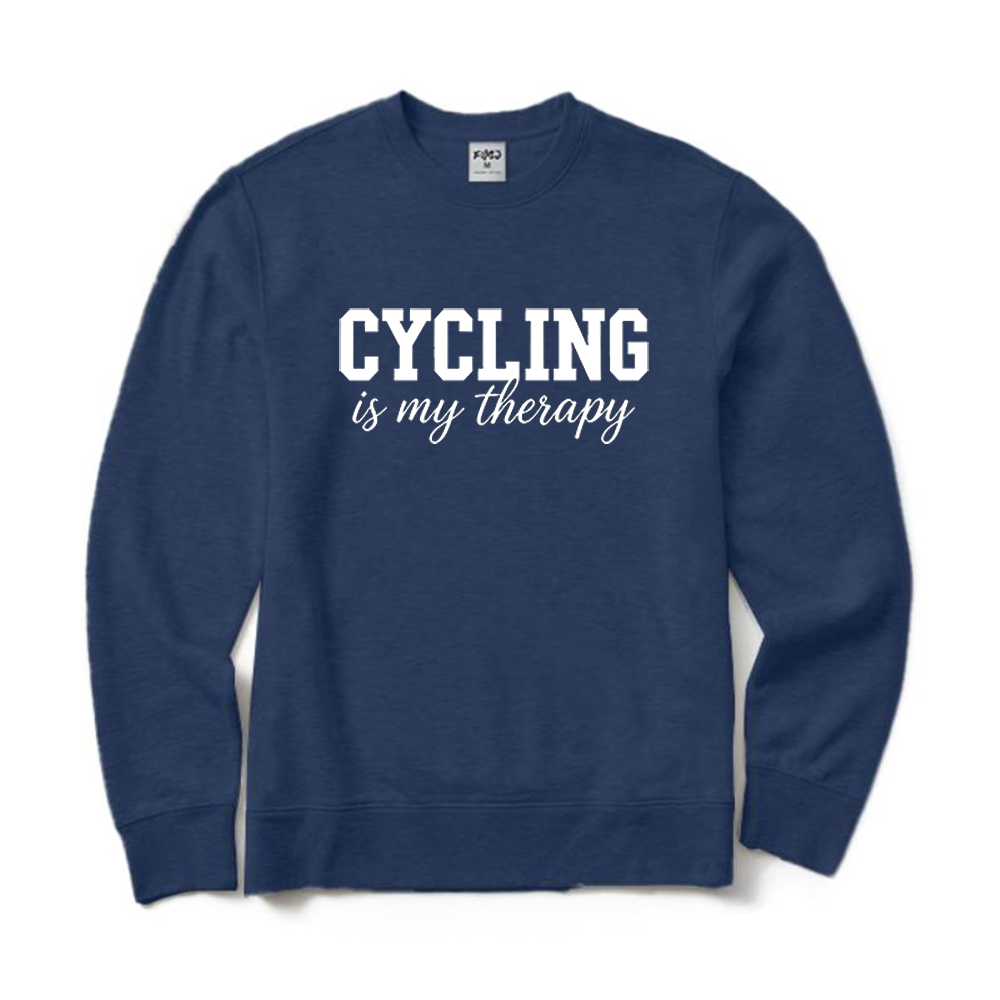 Cycling Is My Therapy Crewneck Sweatshirt