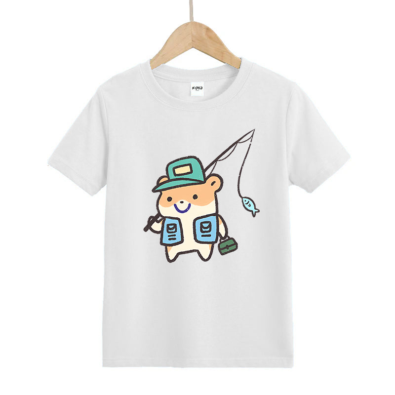 Hamster Fishing Kids T-Shirt