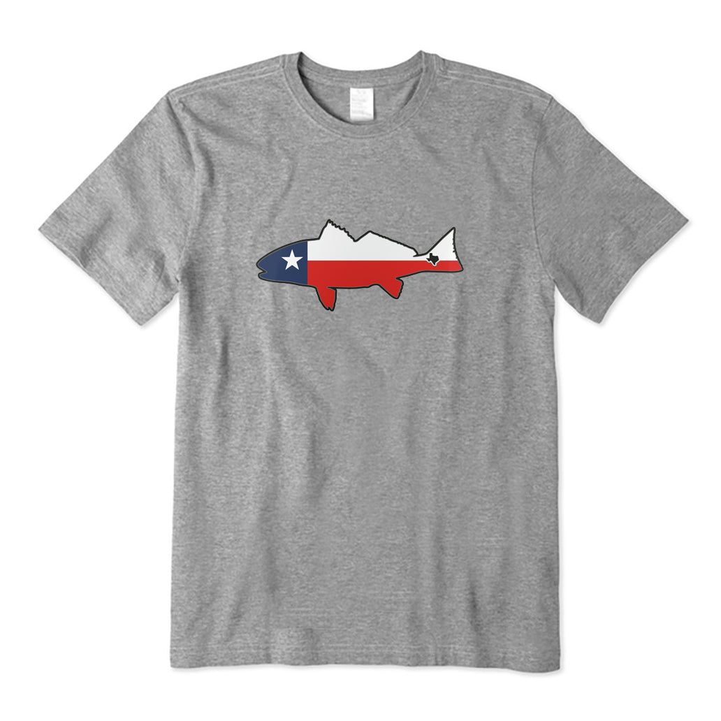 Redfish Texas Flag Fishing T-Shirt