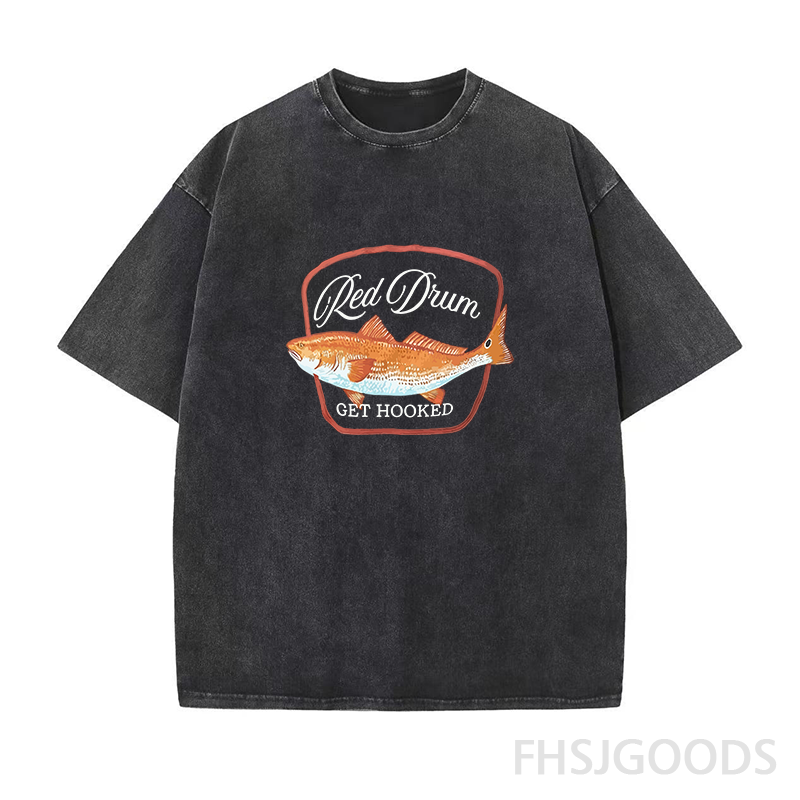Red Drum Get Hooked Unisex Distressed T-Shirt
