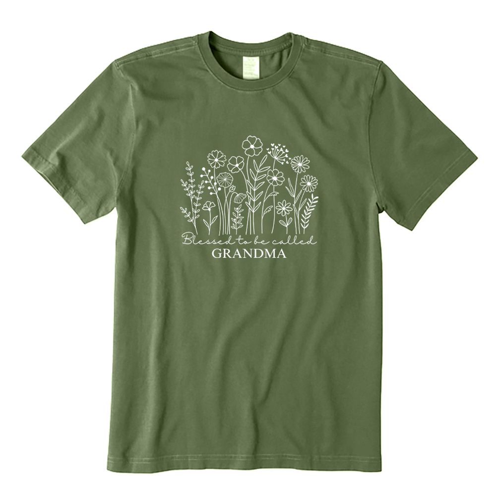 Blessed To Be Called Grandma Wildflower T-shirt