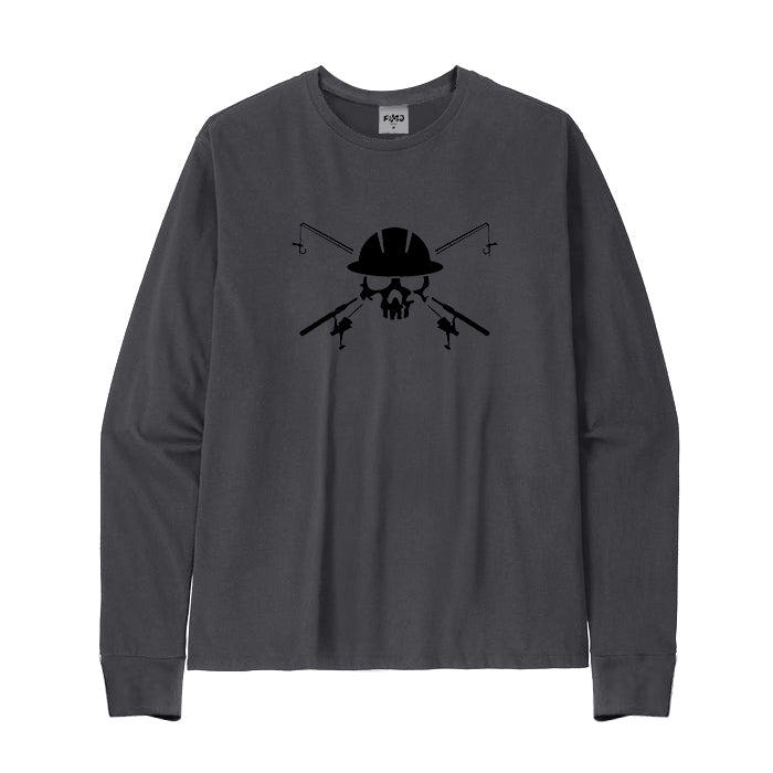 Fishing Skull and Poles Long Sleeve T-shirt