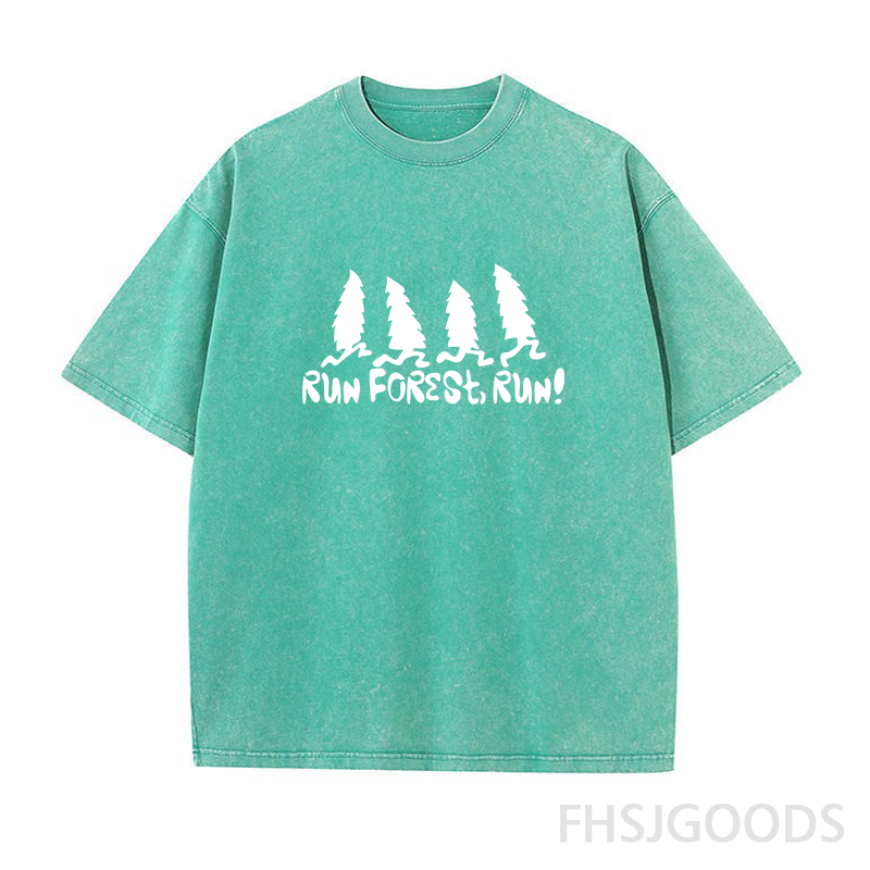 RUN FOREST RUN Unisex Distressed T-Shirt