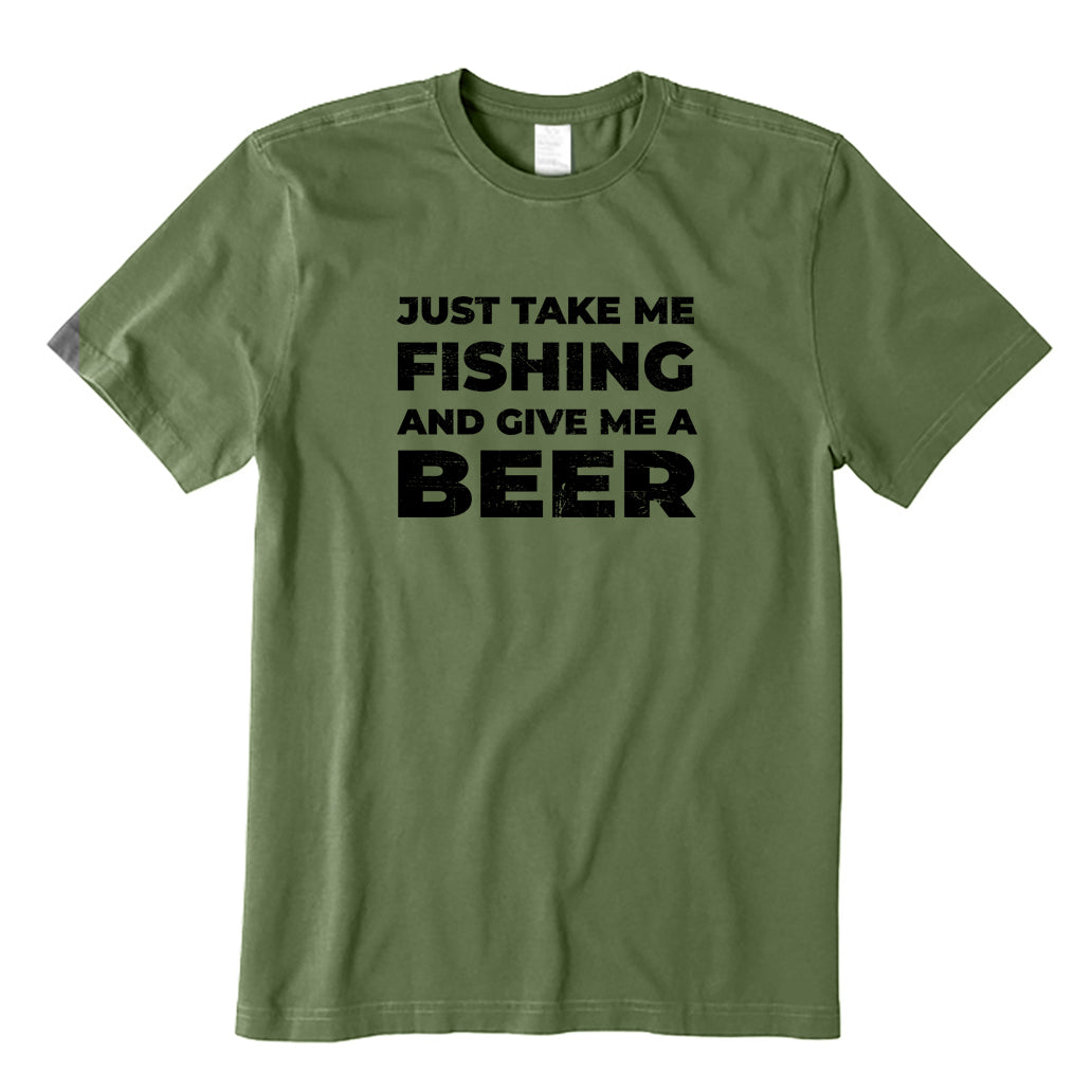 Take Me Fishing and Give Me A Beer T-Shirt