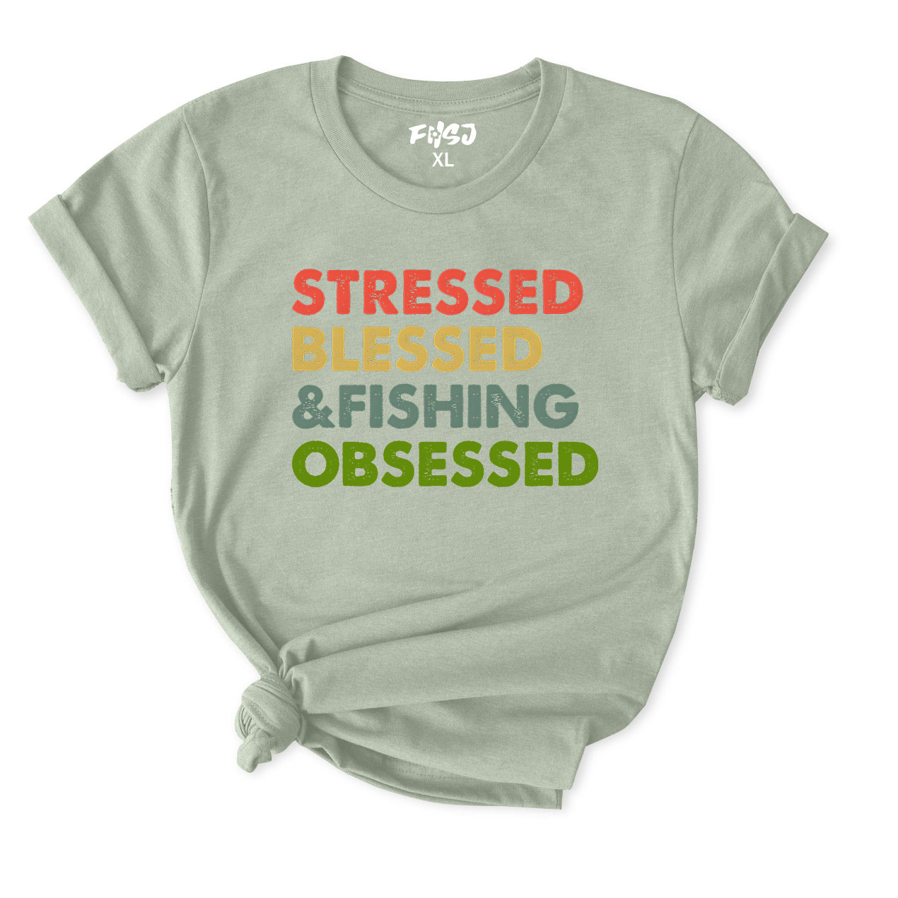 STRESSED BLESSED &FISHING OBSESSED T-Shirt for Women