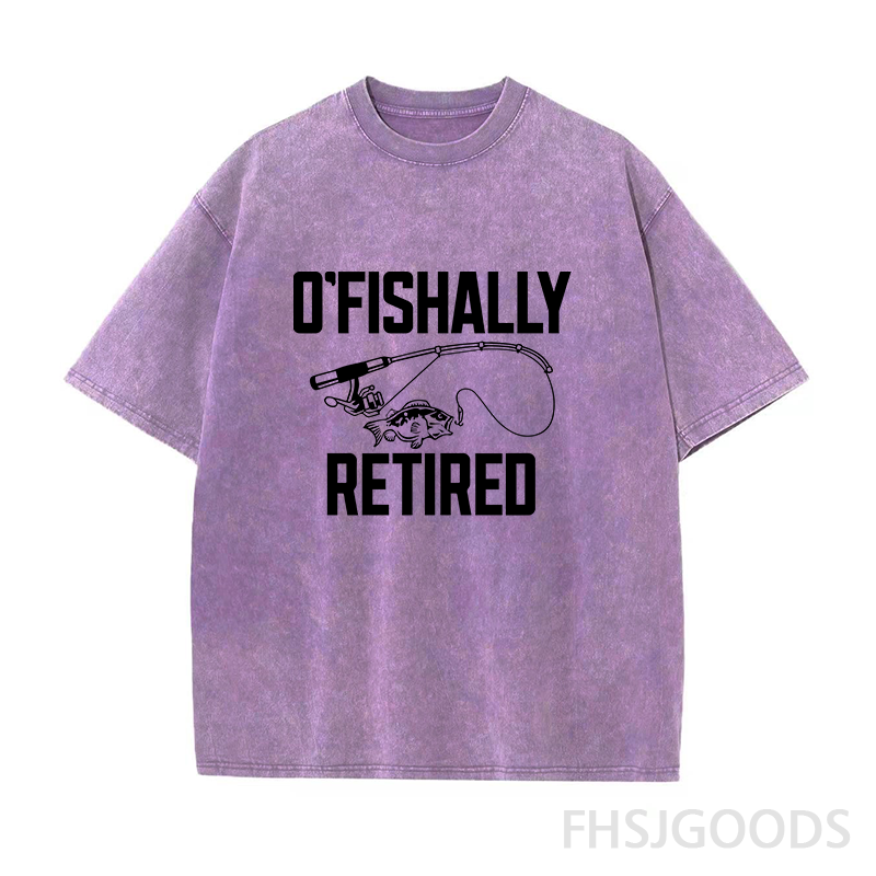 O'fishally Retired Unisex Distressed T-Shirt
