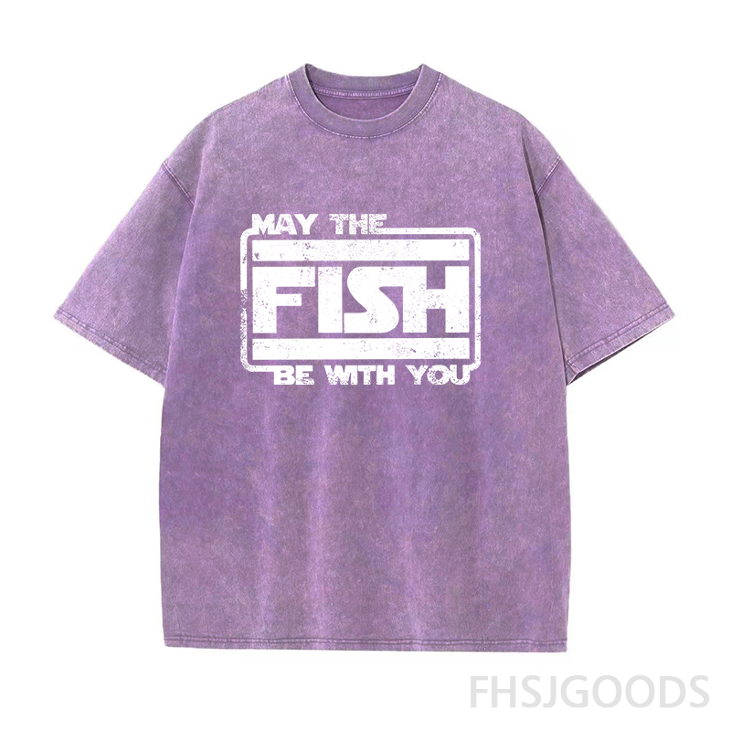 May The Fish Be with You Unisex Distressed T-Shirt