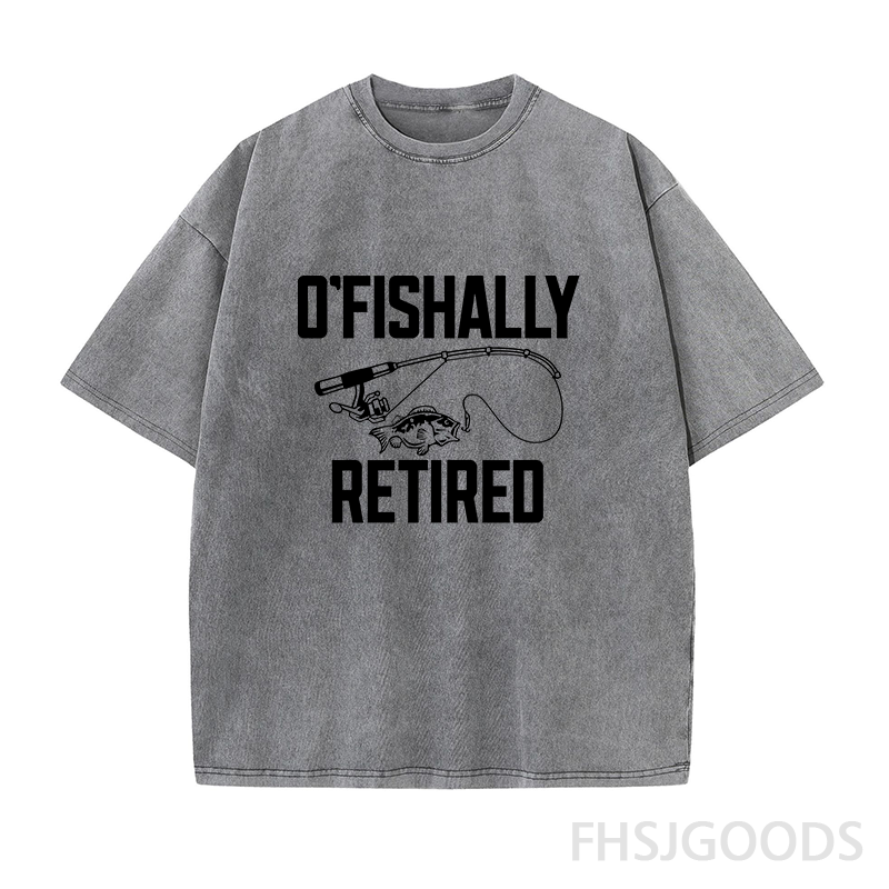 O'fishally Retired Unisex Distressed T-Shirt