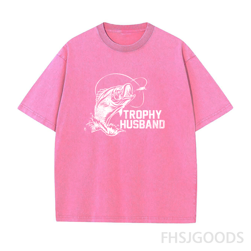 Trophy Husband Fishing Unisex Distressed T-Shirt