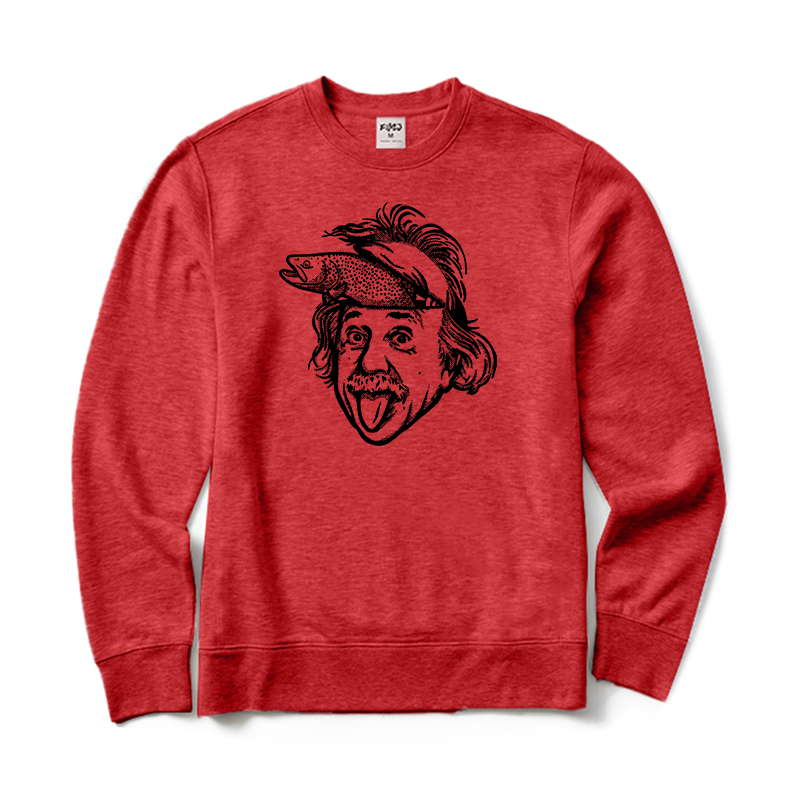 Albert Einstein Fly Fishing Crewneck Sweatshirt