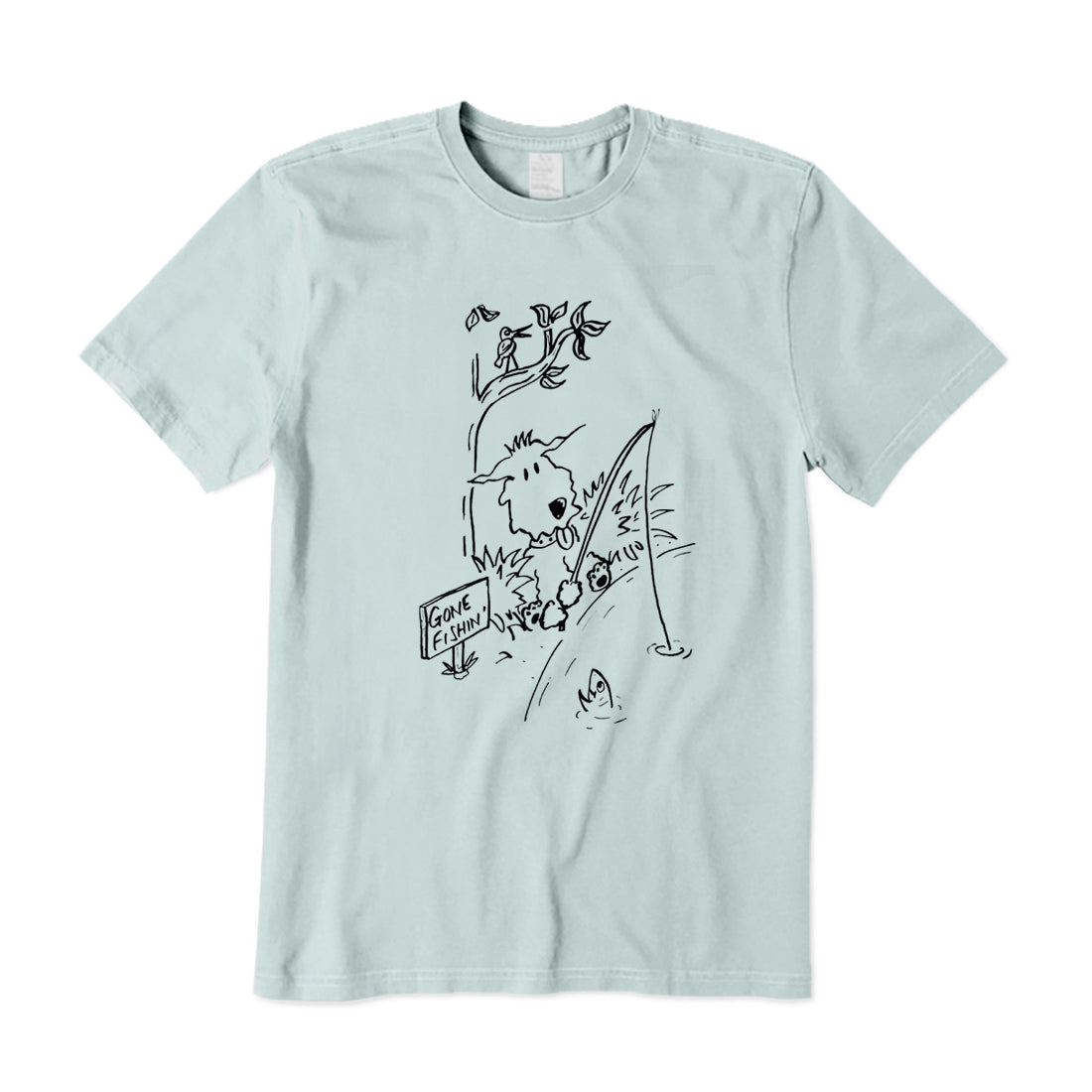 Fishing Dog Gone Fishing T-Shirt