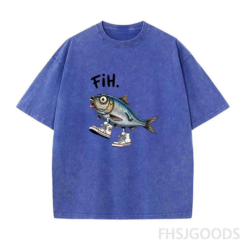 Fih Shoes Fish Unisex Distressed T-Shirt