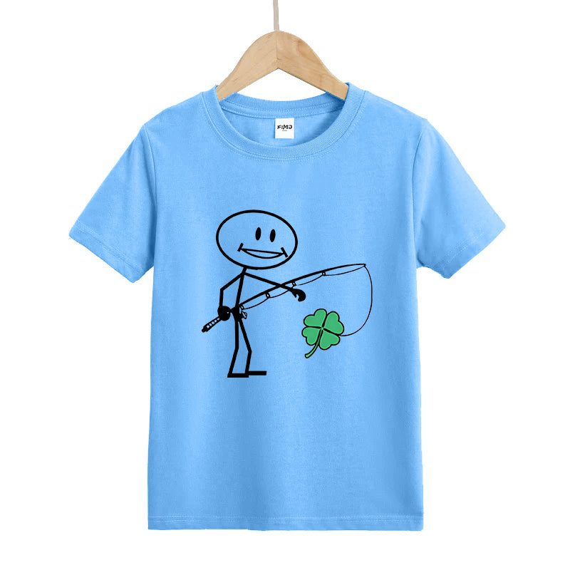 Caught A Four-leaf Clover Kid's T-Shirts