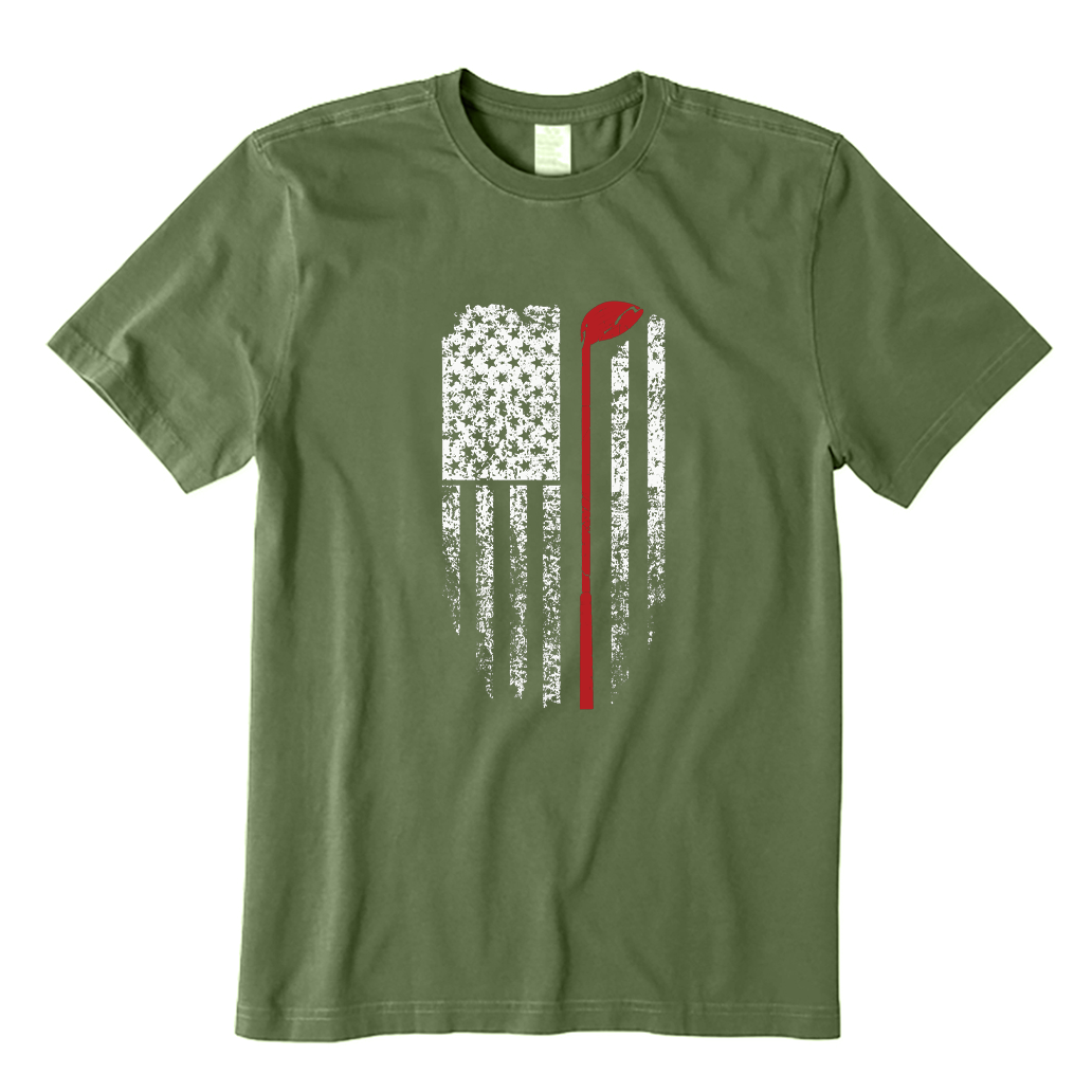 American Flag Golf T-shirt