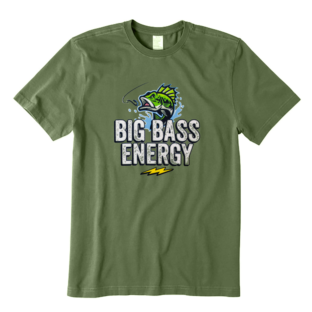 Big Bass Energy Fishing T-Shirt