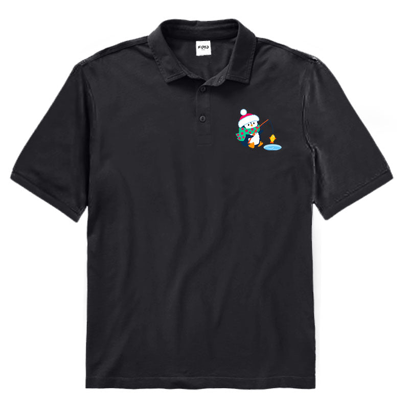 Penguin Fishing Polo Shirt
