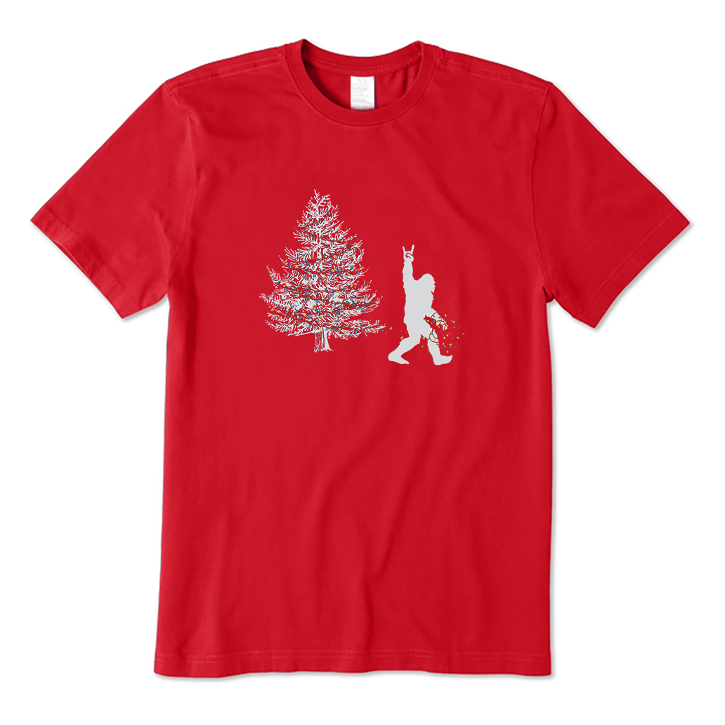 Bigfoot Christmas Tree Lighting T-Shirt