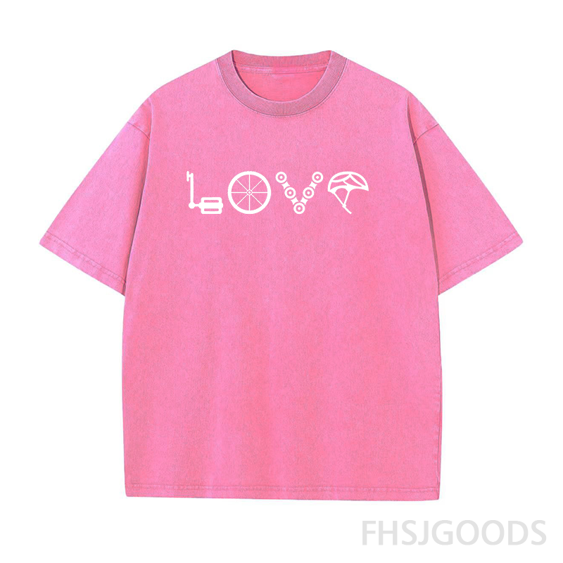 Love Bicycle Rider Unisex Distressed T-Shirt