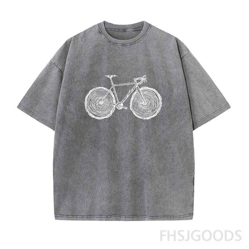 Cycling Unisex Distressed T-Shirt