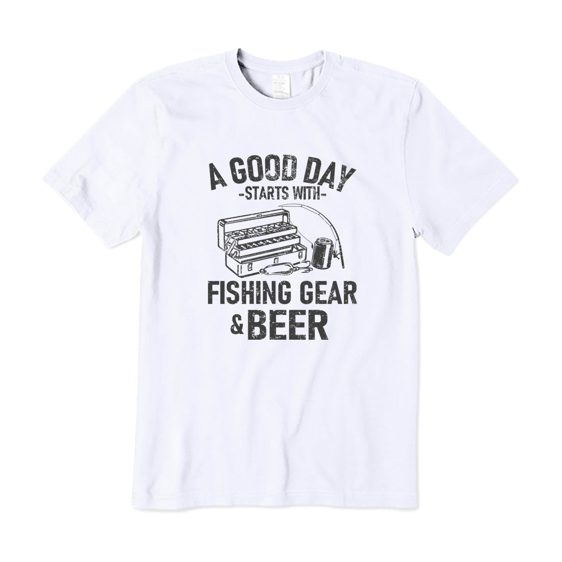 A Good Day Starts With Fishing Gear & Beer T-Shirt