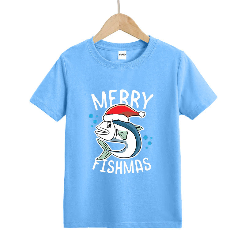 Merry Fishmas Kid's T-Shirts