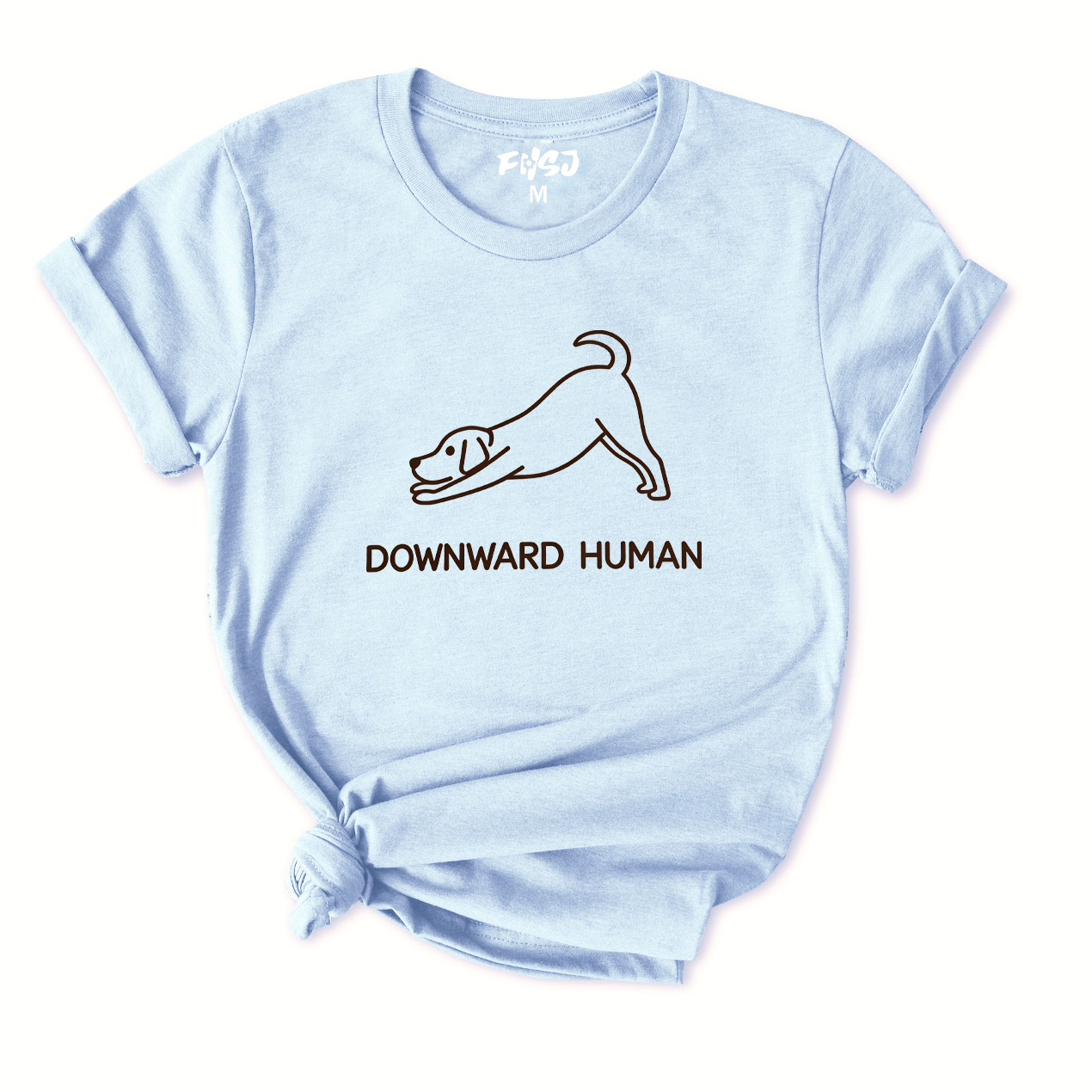 Downward Human Dog Yoga T-Shirt for Women