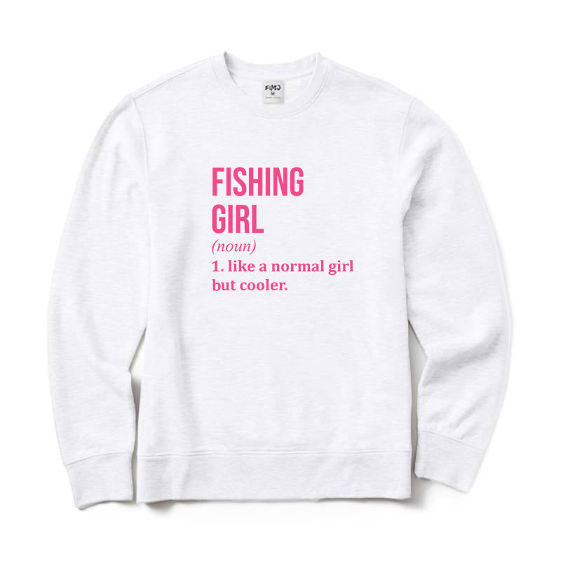 Fishing Girl Definition Crewneck Sweatshirt