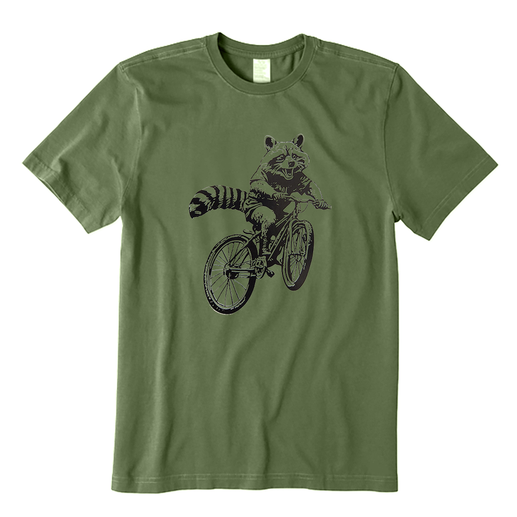 Mountain Biking Raccoon T-Shirt