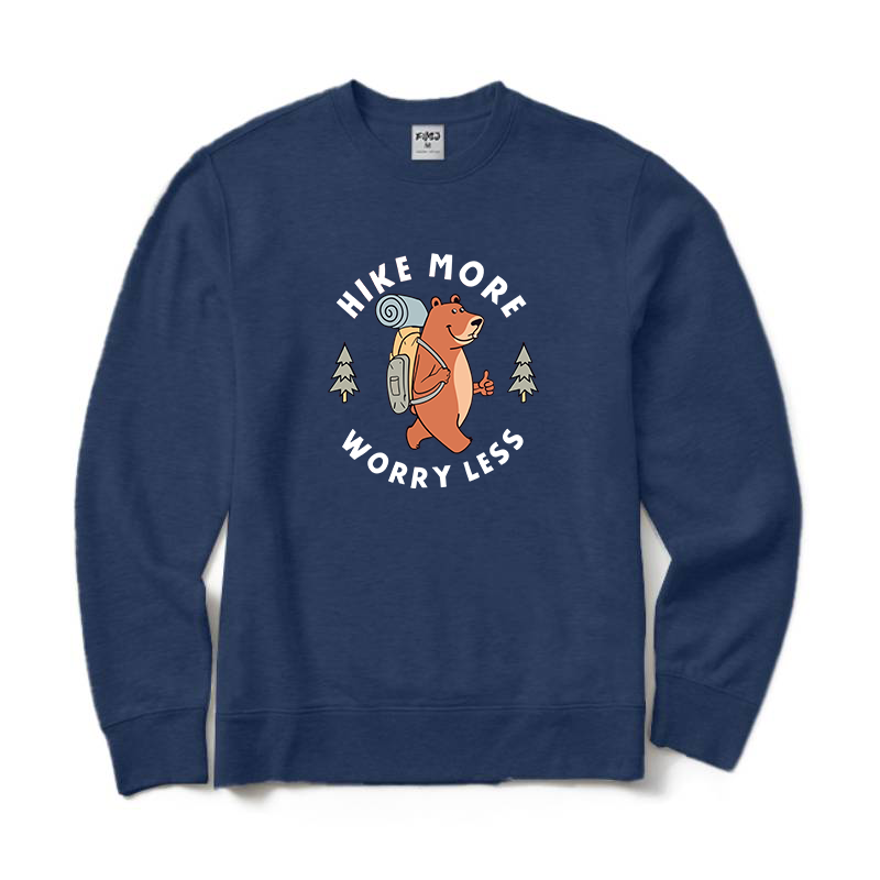 Bear Pine Tree Hiking Crewneck Sweatshirt