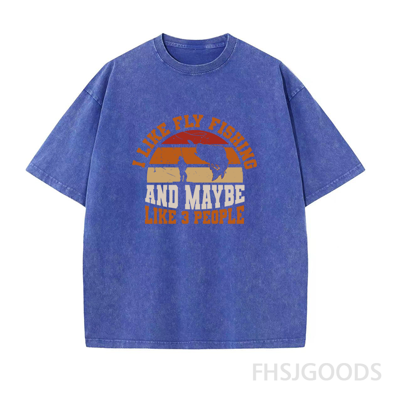 I Like Fly Fishing and Maybe Like 3 People Unisex Distressed T-Shirt