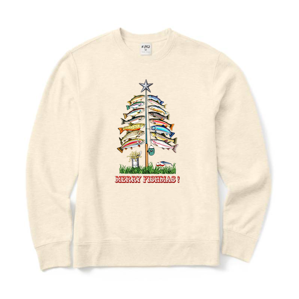 Merry Fishmas Christmas Fishes Tree Crewneck Sweatshirt